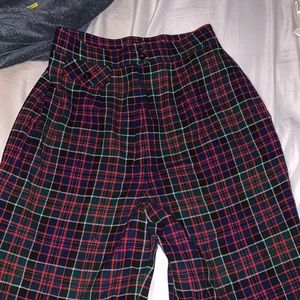 plaid striped pants, vintage pendleton
